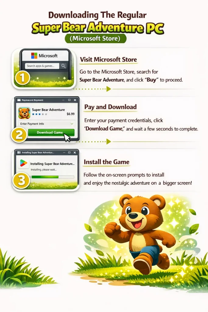 Downloading The Regular Super Bear Adventure PC (Microsoft Store)