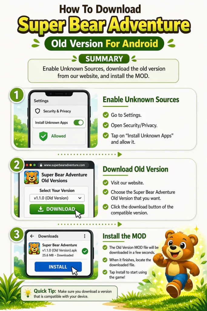 How To Download Super Bear Adventure Old Version For Android